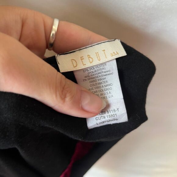 Debut Vintage Grunge pink anc black fishnet top - Picture 7 of 7